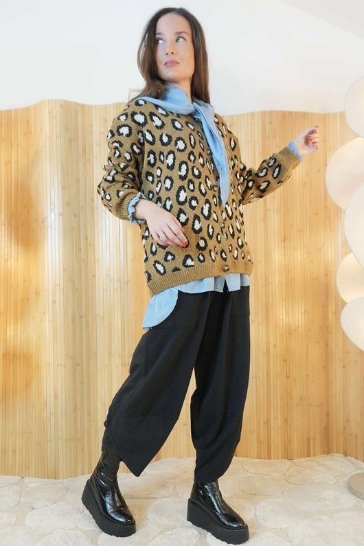 Blair Leopard Cardigan Camel /23=